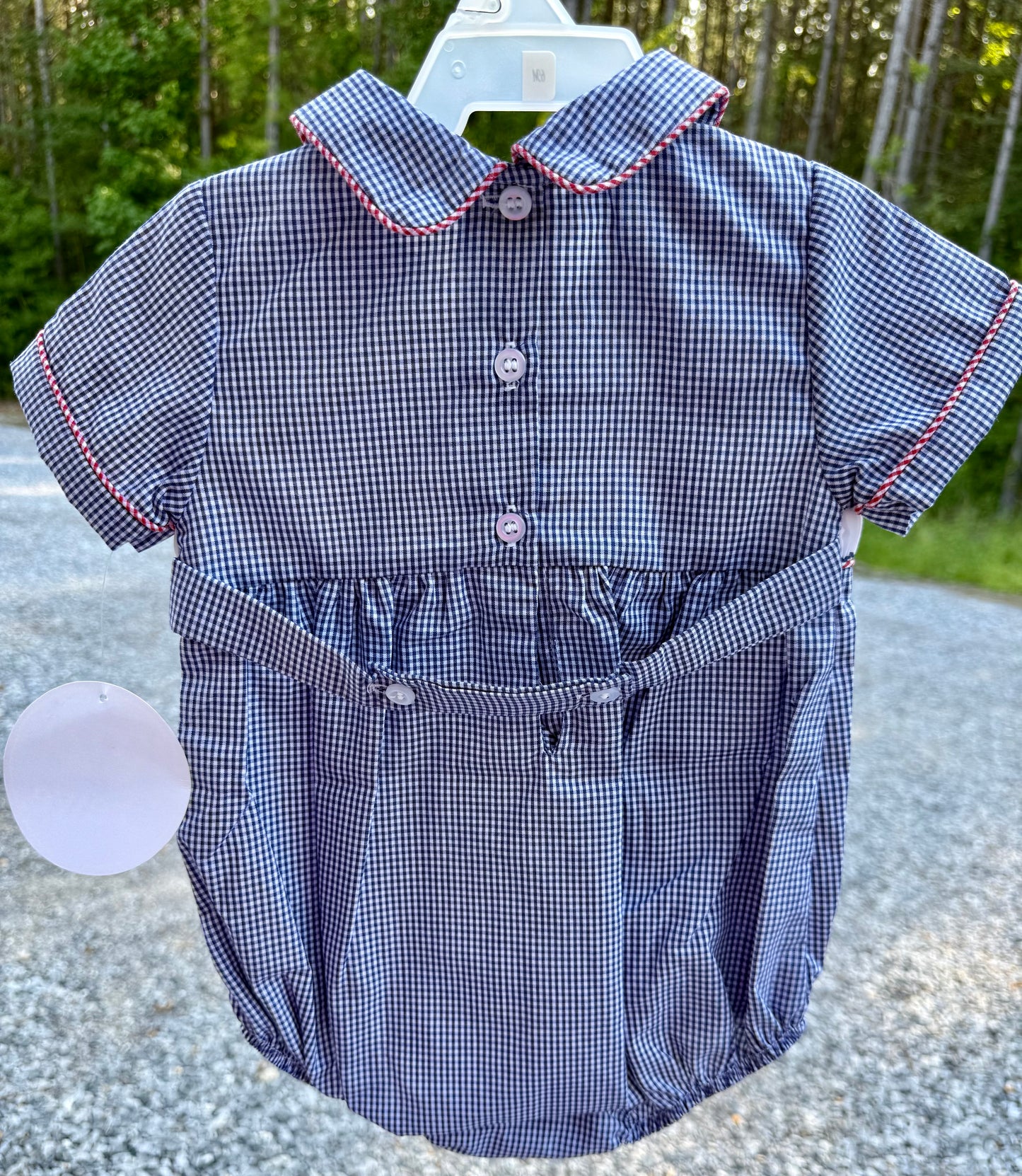 Navy Colonel Rebel Bishop Smocked Boys Bubble