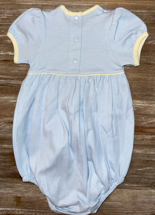 Light Blue Stripe/Yellow Girls Bubble
