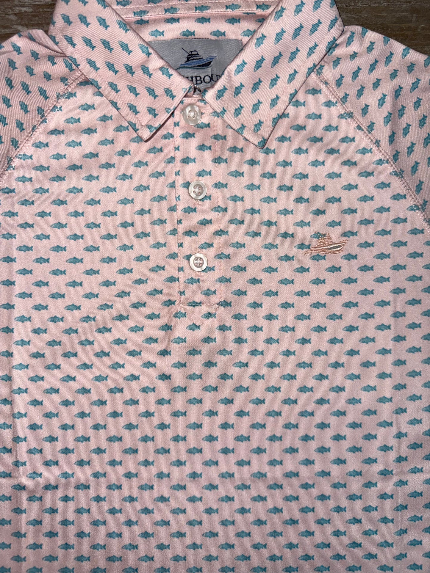 Printed Fish Boys Polo