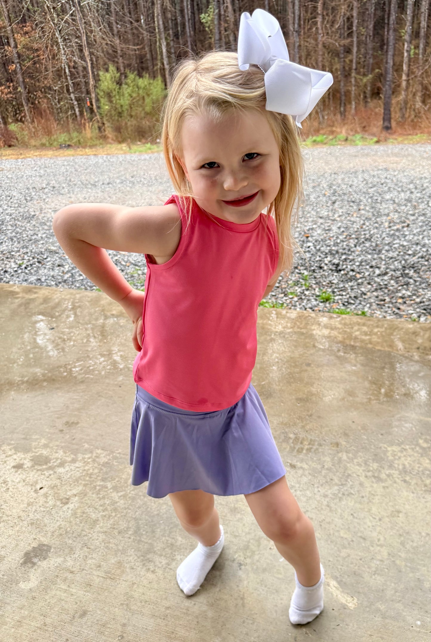 Lavender Girls Athletic Skort