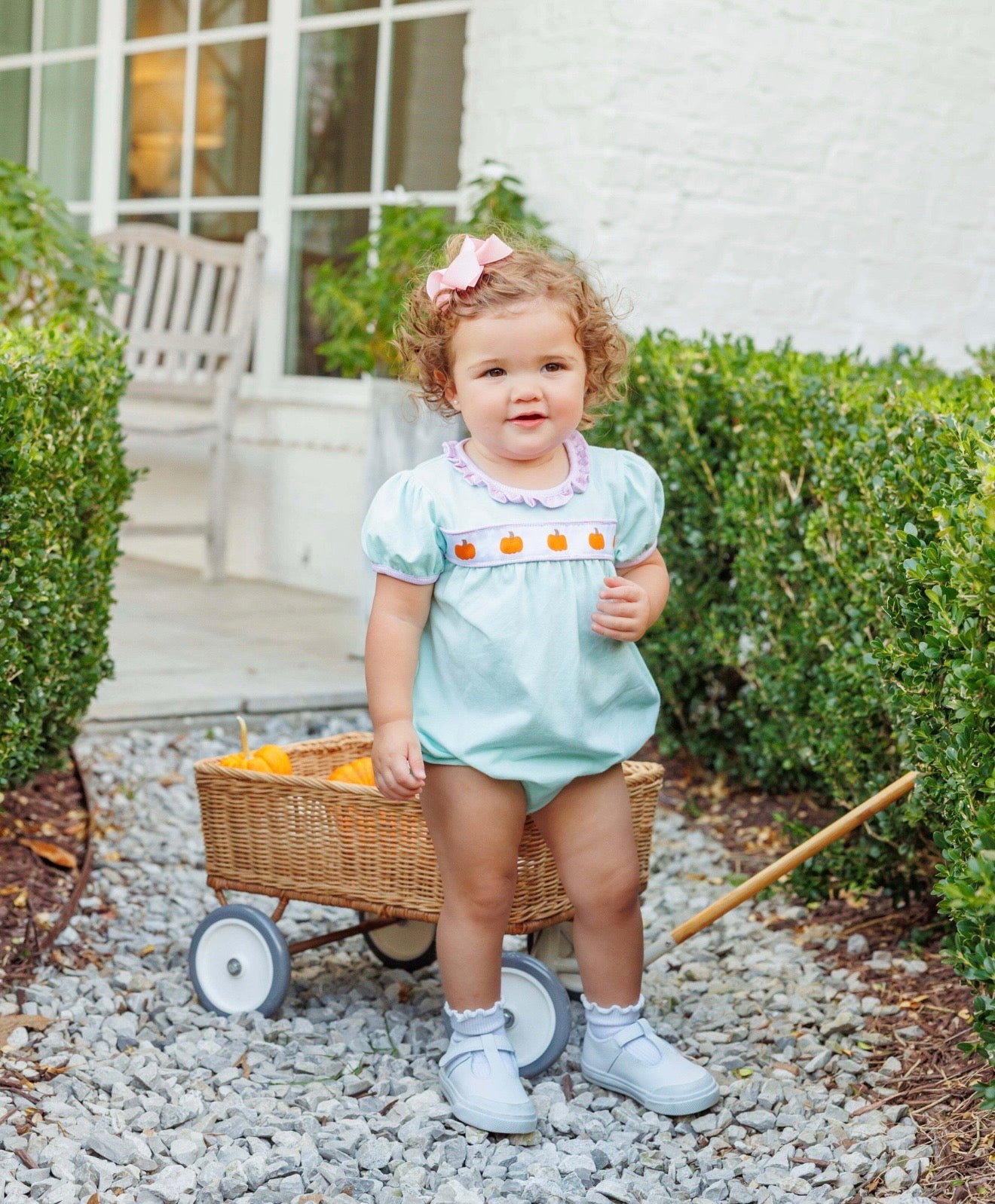 Pumpkin Rowe Girls Ruffle Bubble