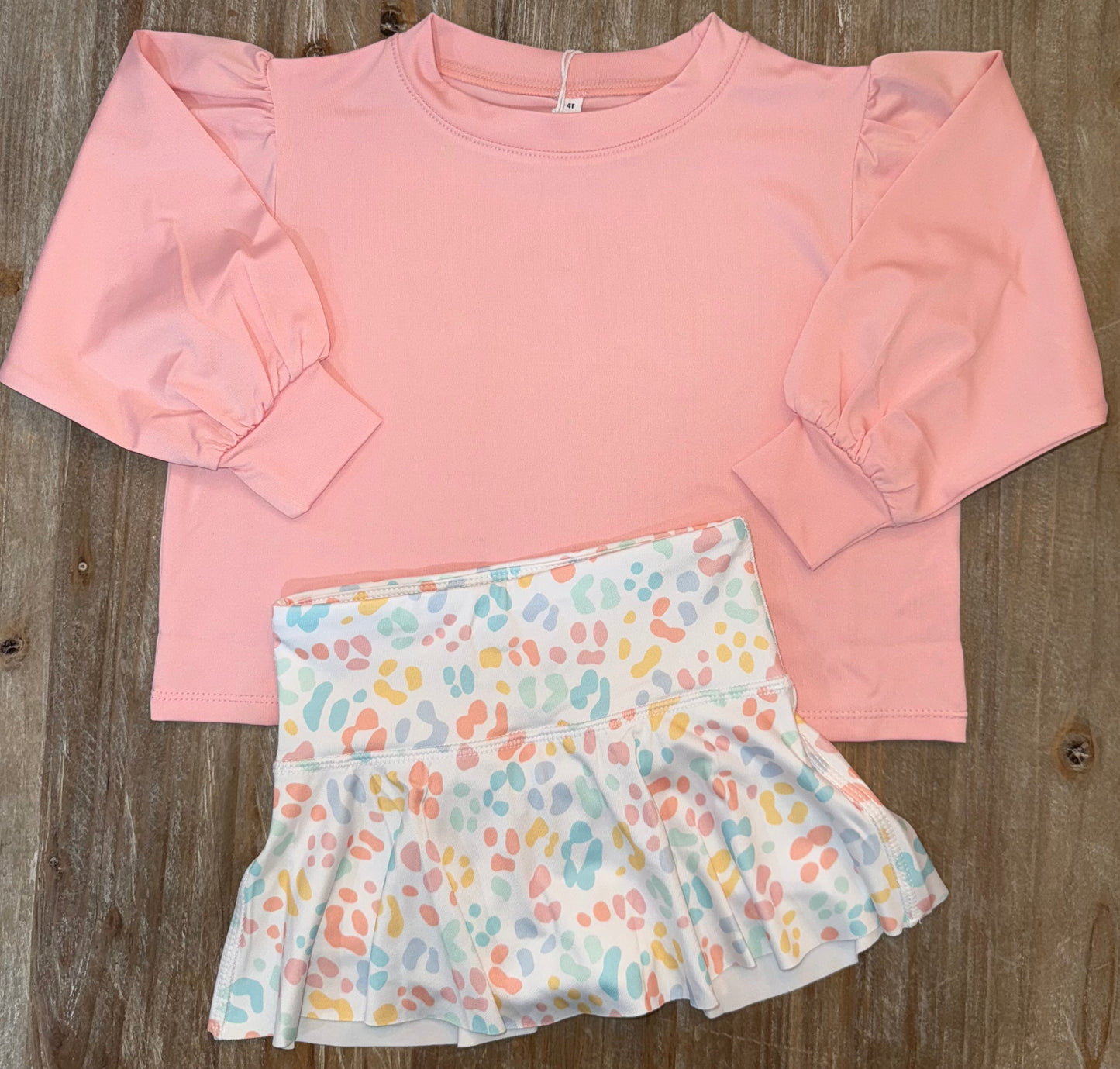 Multi Leopard Girls Skirt