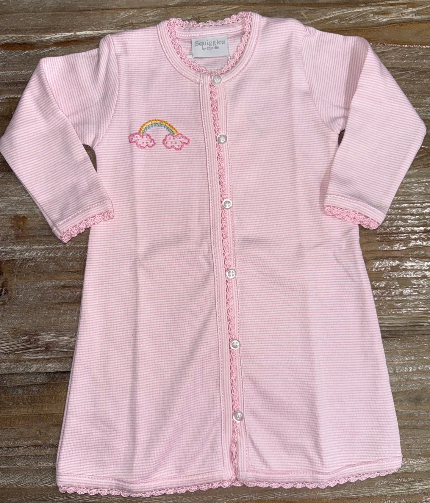 Mini Precious Prism/Rainbow Crochet Girls Gown