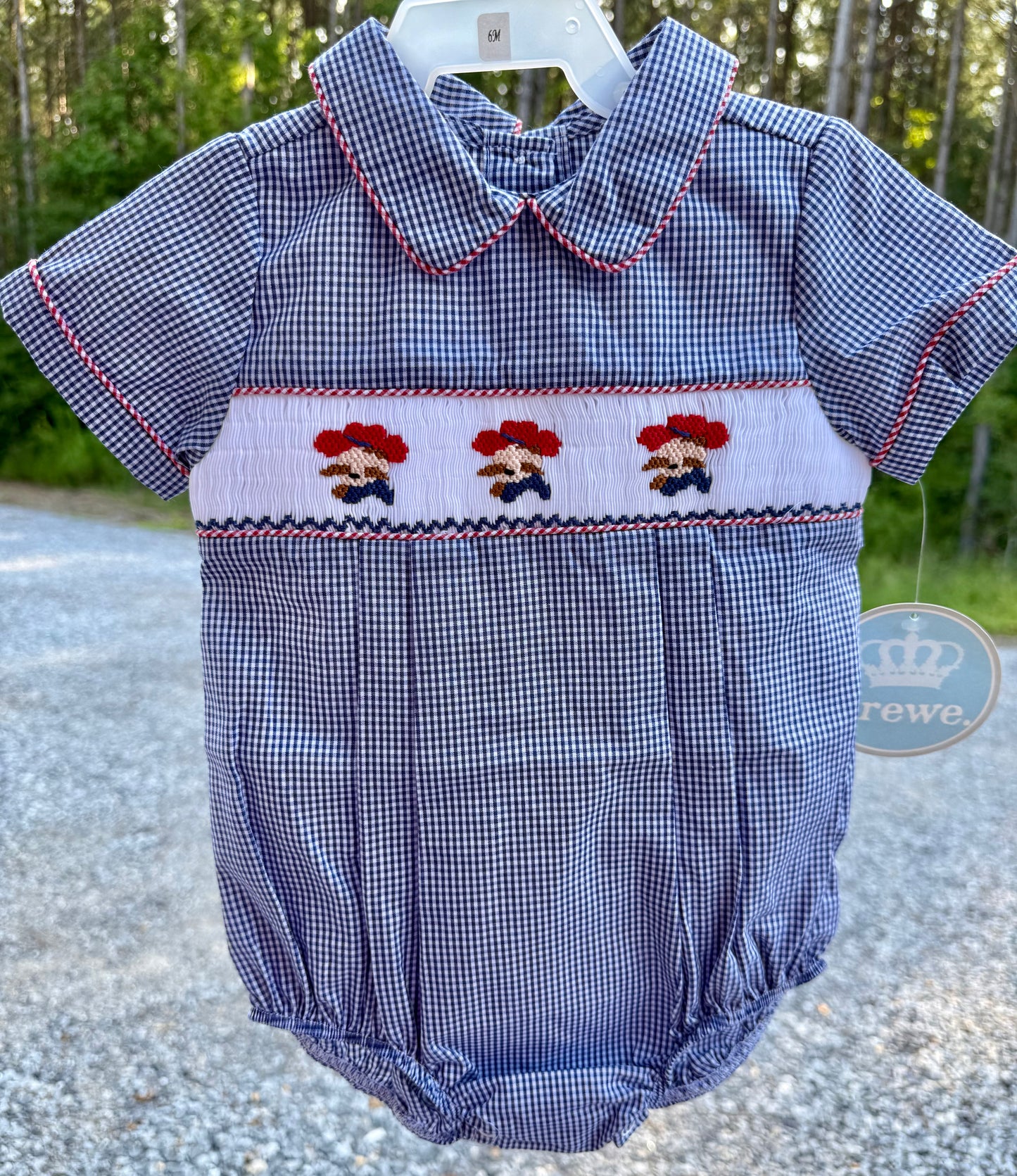 Navy Colonel Rebel Bishop Smocked Boys Bubble