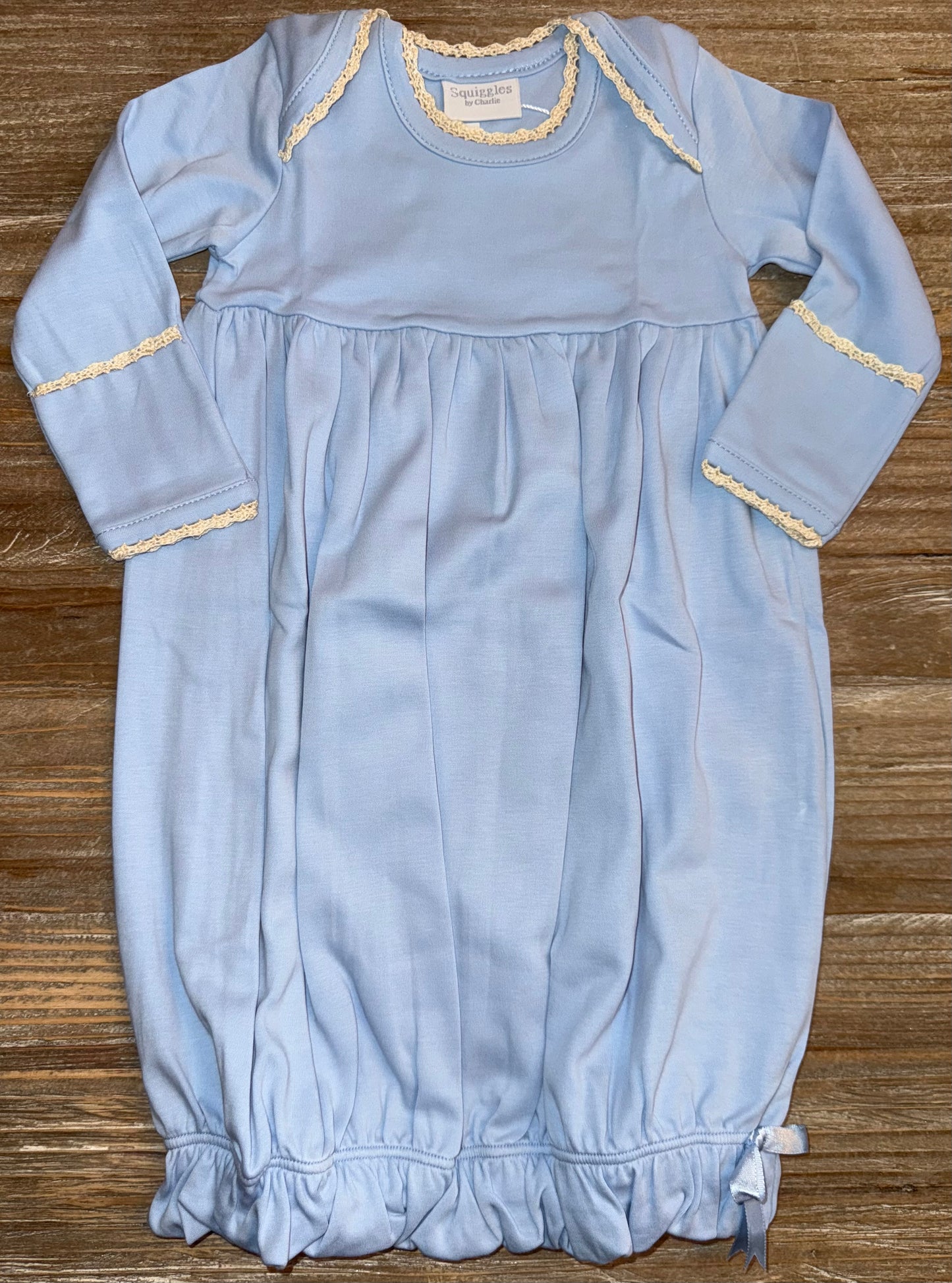 Blue/Khaki Boys Crochet Gown