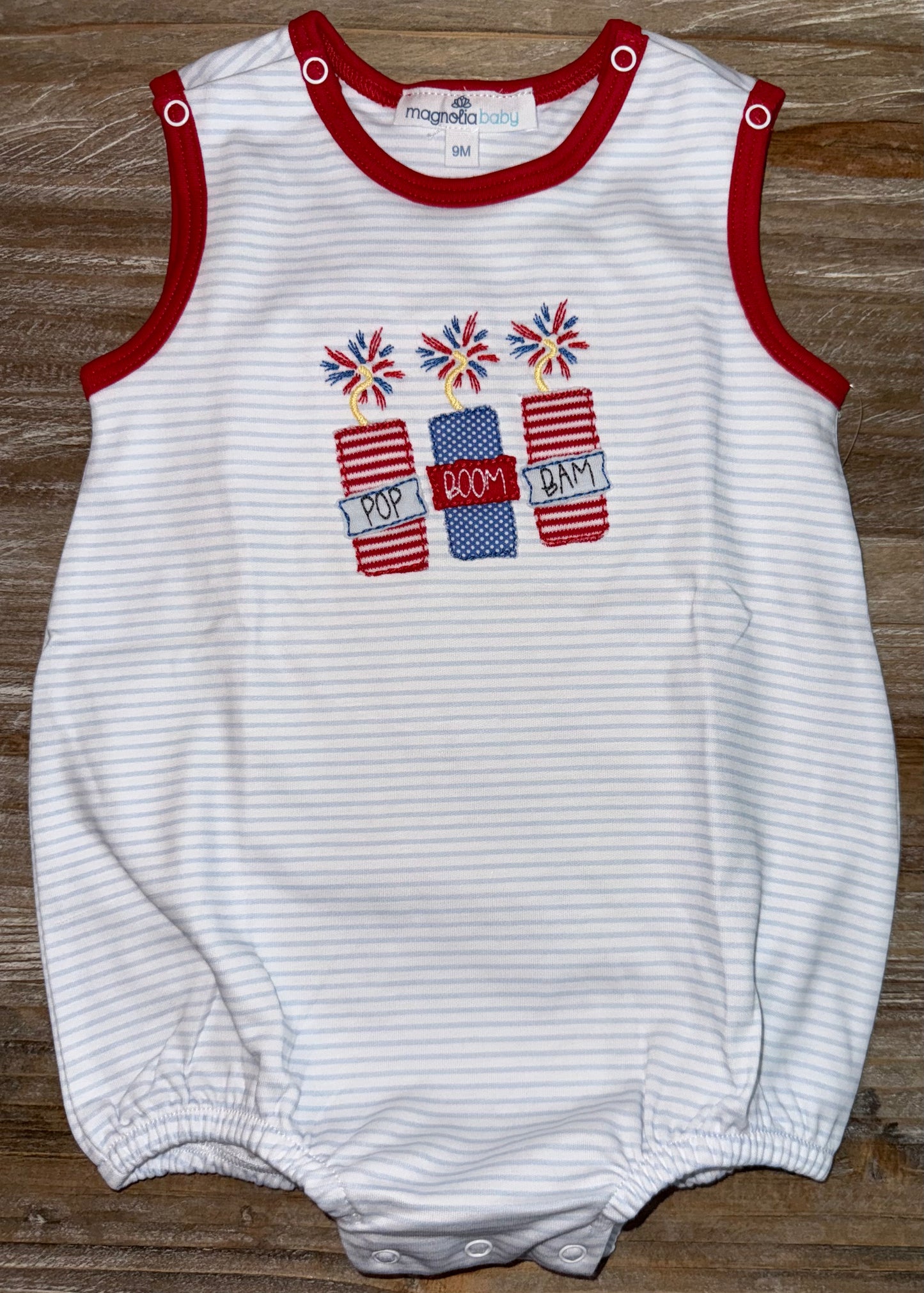 Pop!Boom!Bam! Appliqué Boys Bubble