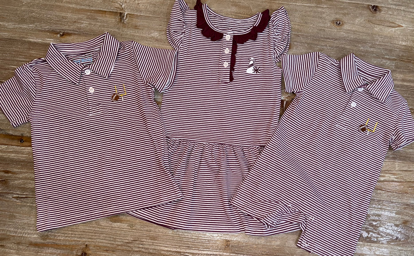 Maroon Game Day Girls Dress