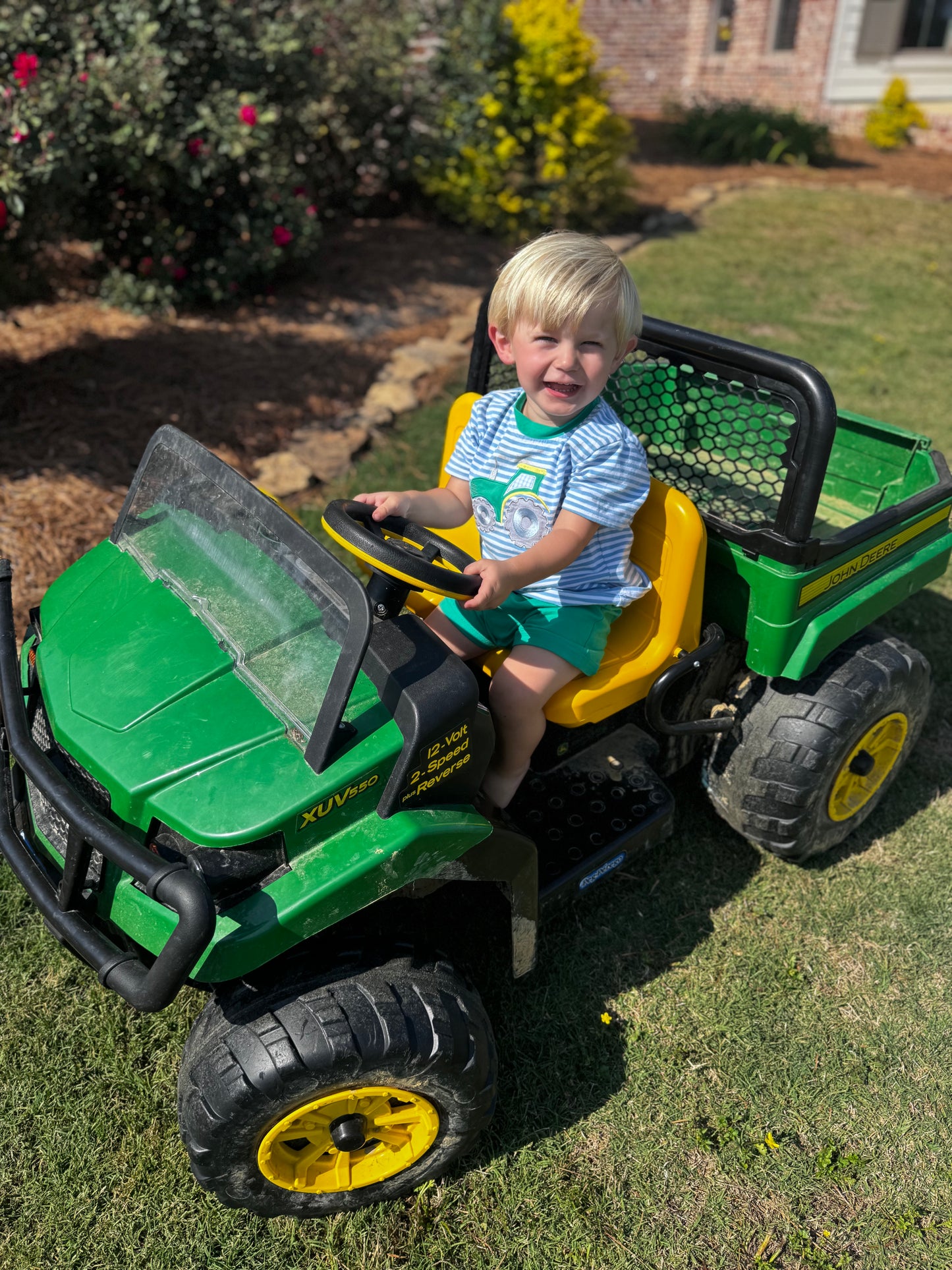 Harvest Time Tractor Boys Short Set