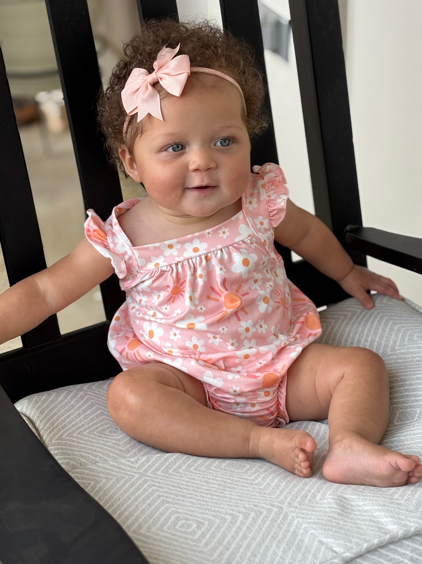 Sweet & Sunny Ruffle Cross Back Girls Bubble