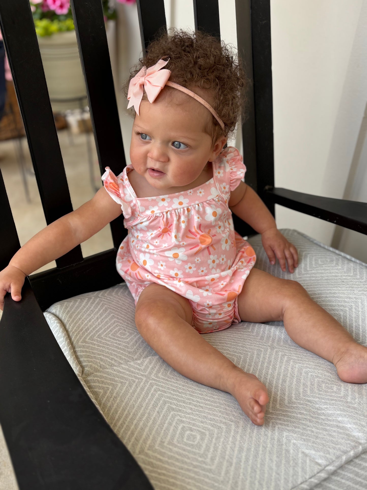 Sweet & Sunny Ruffle Cross Back Girls Bubble