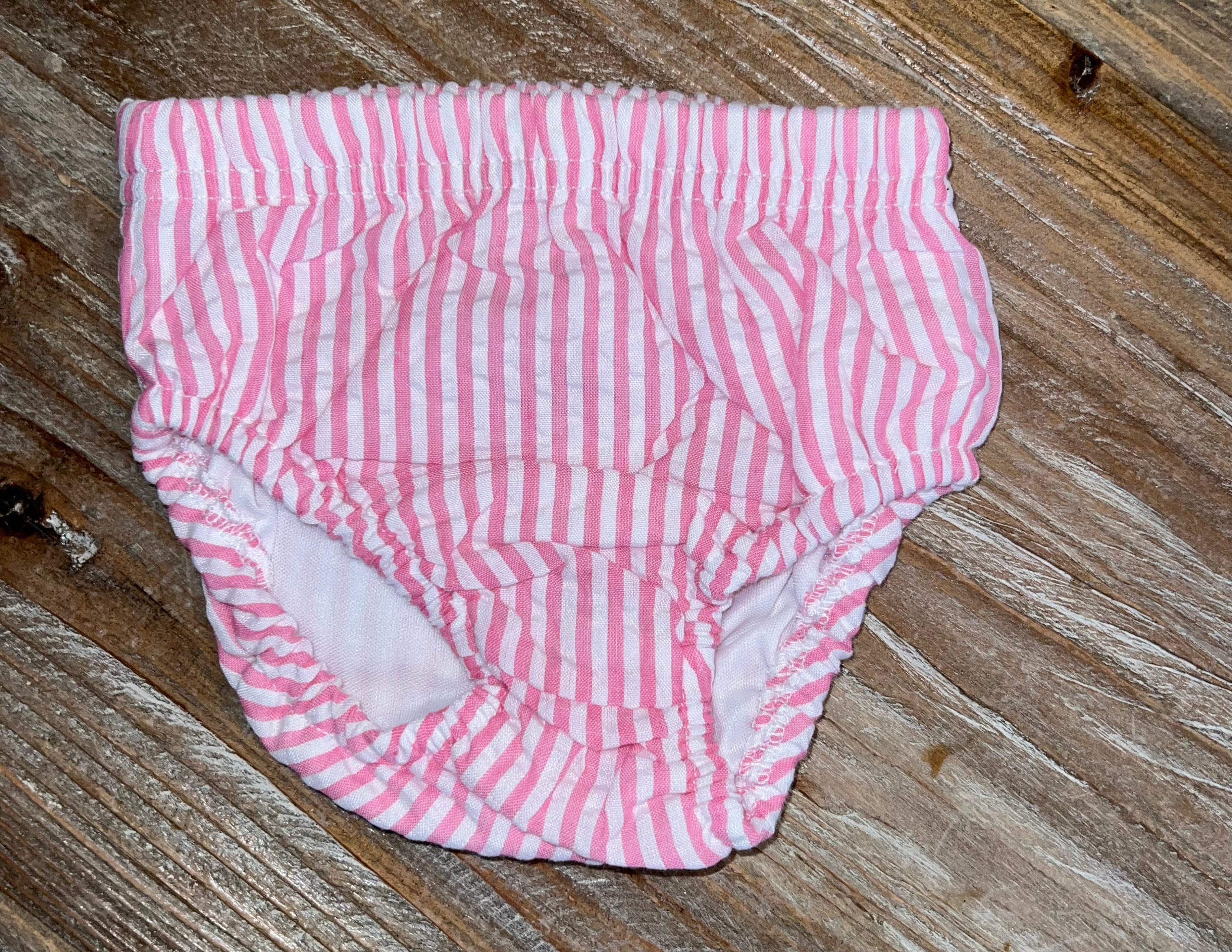 Pink Seersucker Zoo Dress with Bloomers main image 0