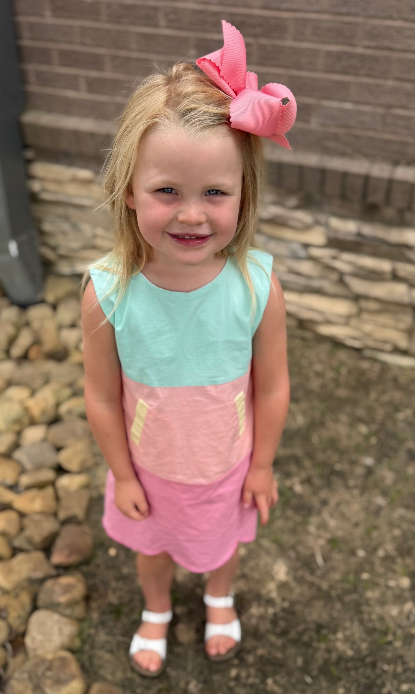 Piper Sorbet Girls Color Block Dress
