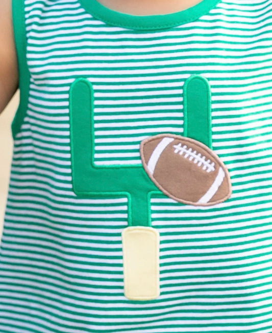 Down, Set, Hut Boys Green Stripe Bubble