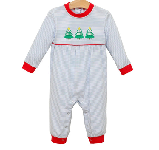 Christmas Tree Trio Boys Romper