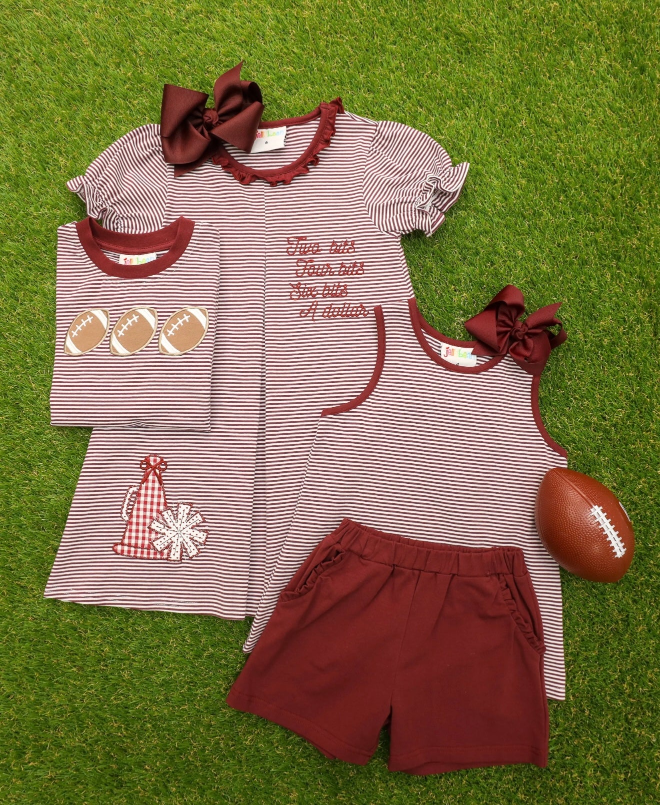 Stand Up & Holler Maroon Girls Pleat Dress