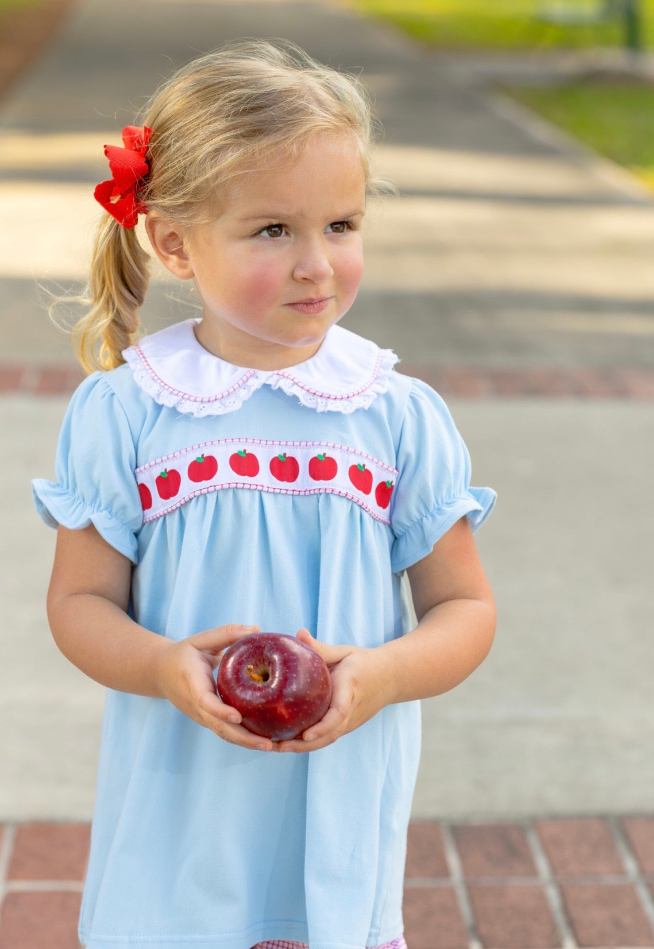 Apple Ribbon Girls Bloomer Set