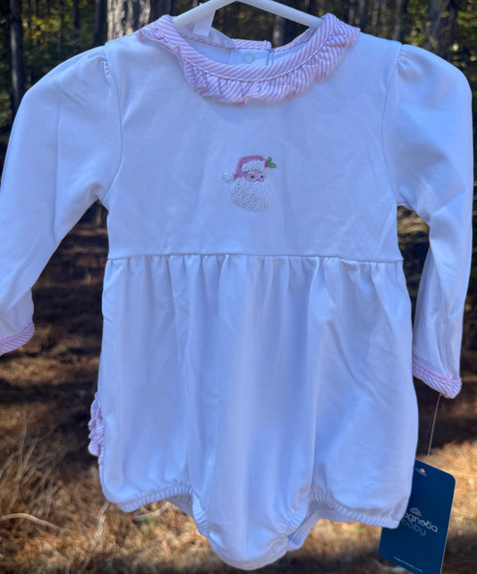 Santa Baby Girls Ruffle Bubble