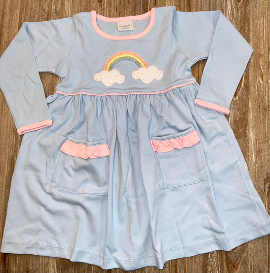 Squiggles Precious Rainbow Popover Girls Dress