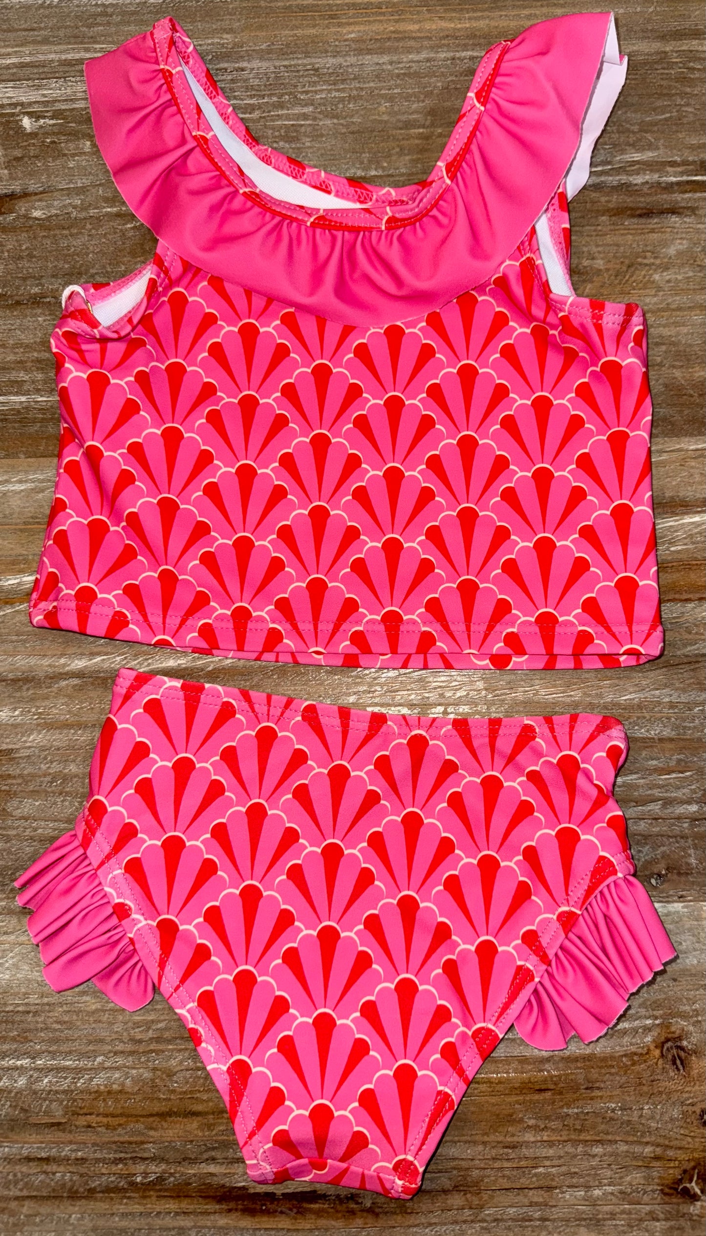 Seacrest Pink Shells Girls Swimsuit