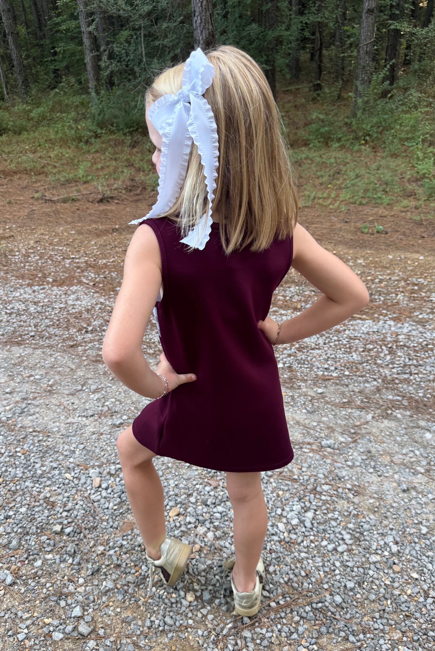 The Classic Girls Cheer Dress— Mississippi State Deep Maroon (size up— these run short)