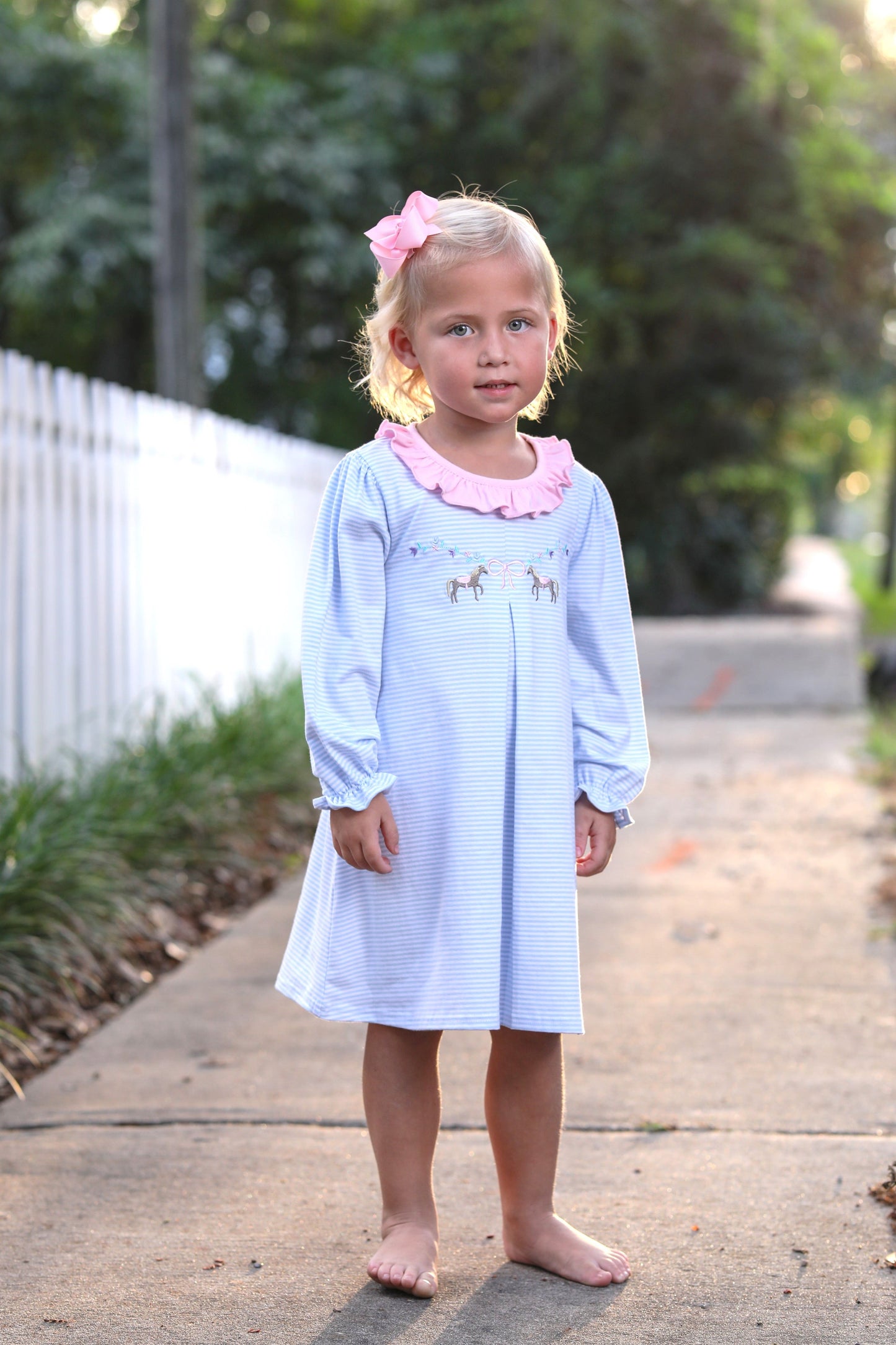 Horse Embroidery Girls Dress