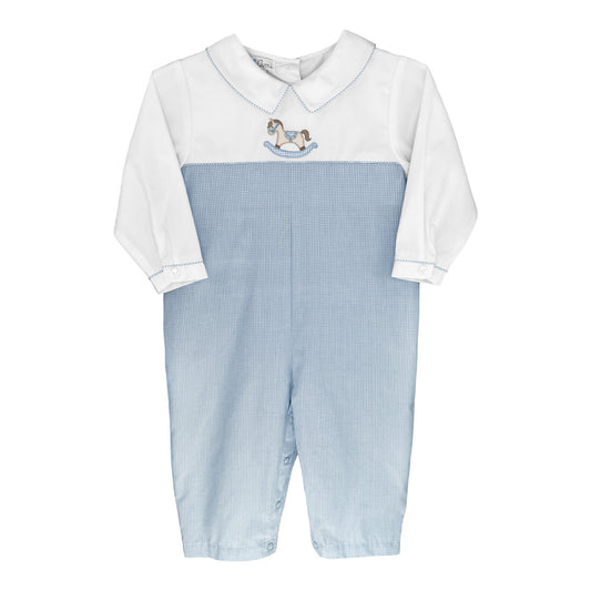 Petit Ami Boys Rocking Horse Appliqué Romper