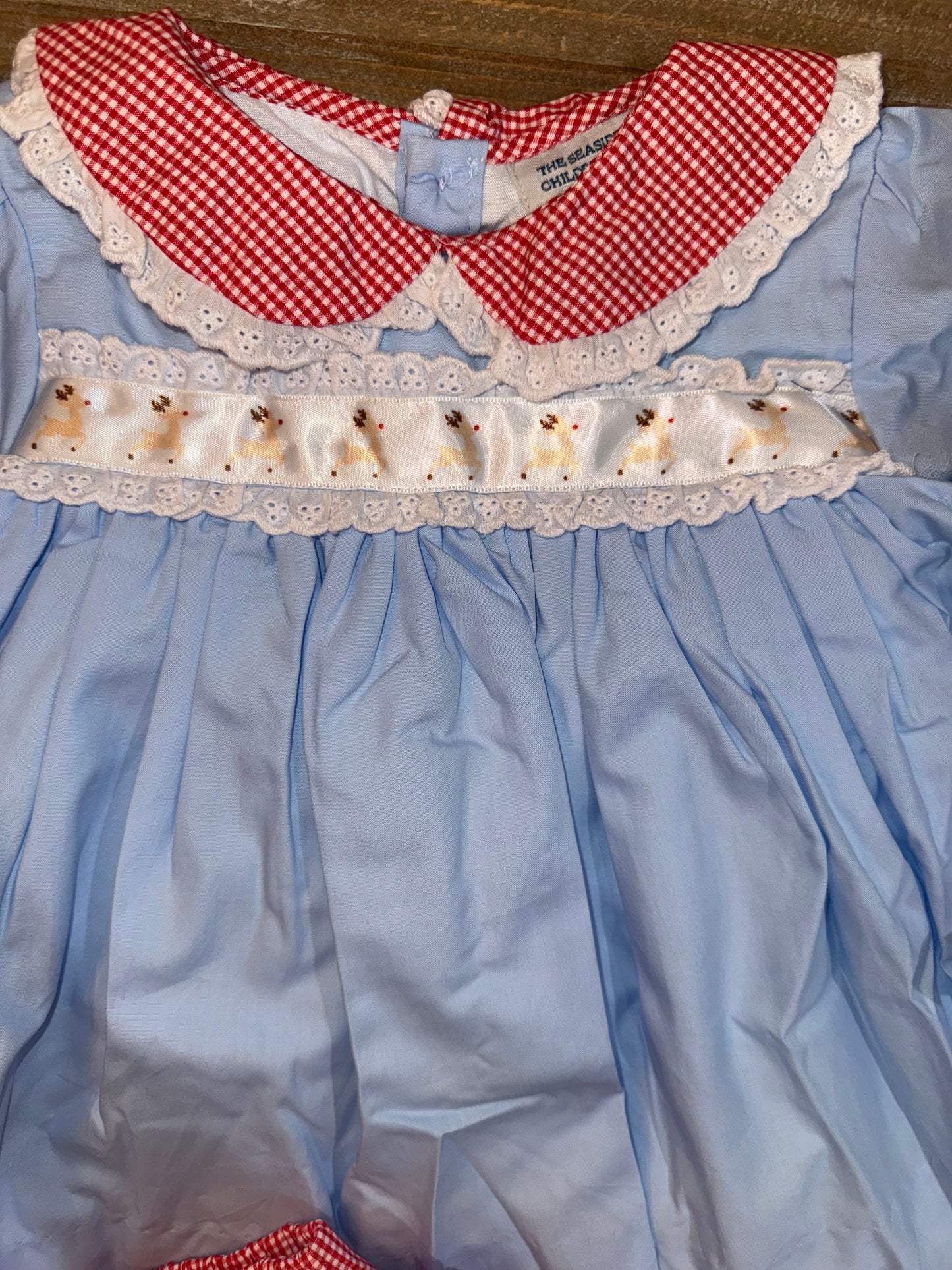 Reindeer Ribbon Girls Bloomer Pants Set