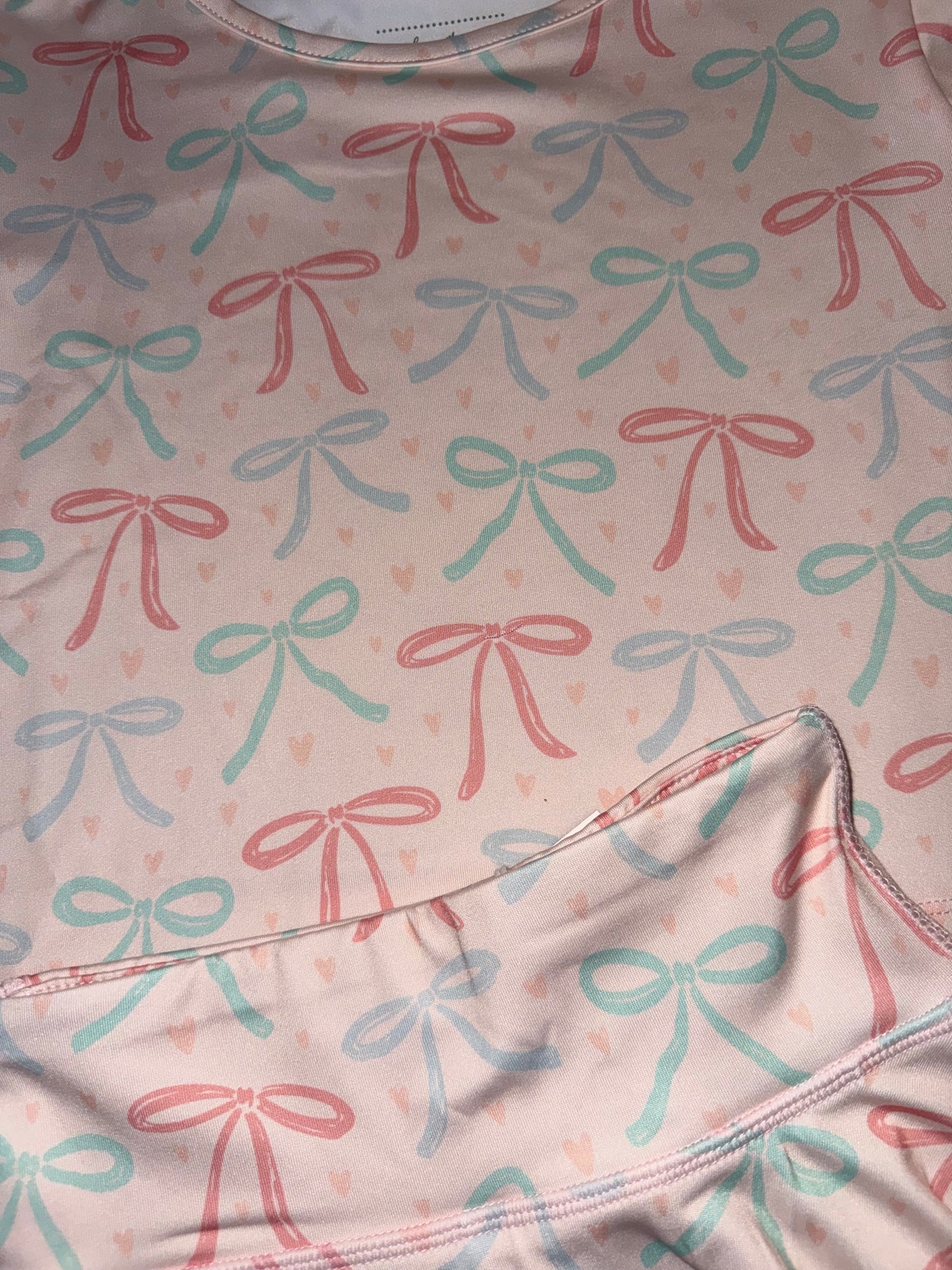 Bow Puff Sleeve Girls Top