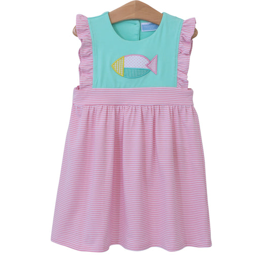 Color Block Girls Fish Dress