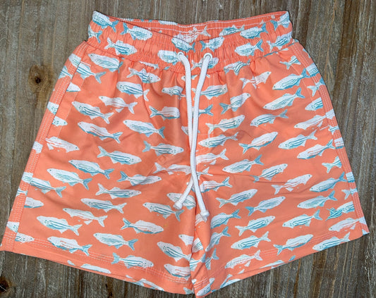 Salmon Fish Boys Swim Shorts