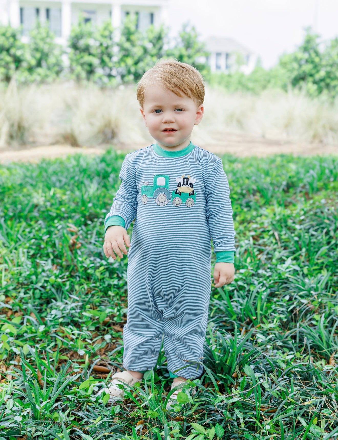 Tractor/Cow Boys Romper
