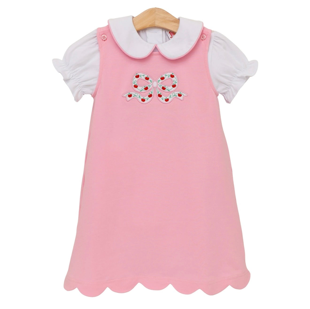 PREORDER-this item ships middle of July! Cute to the Core Girls Scallop Jumper Set