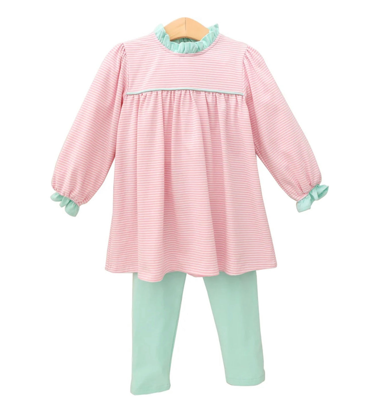 Annie Light Pink/Mint Girls Pant Set