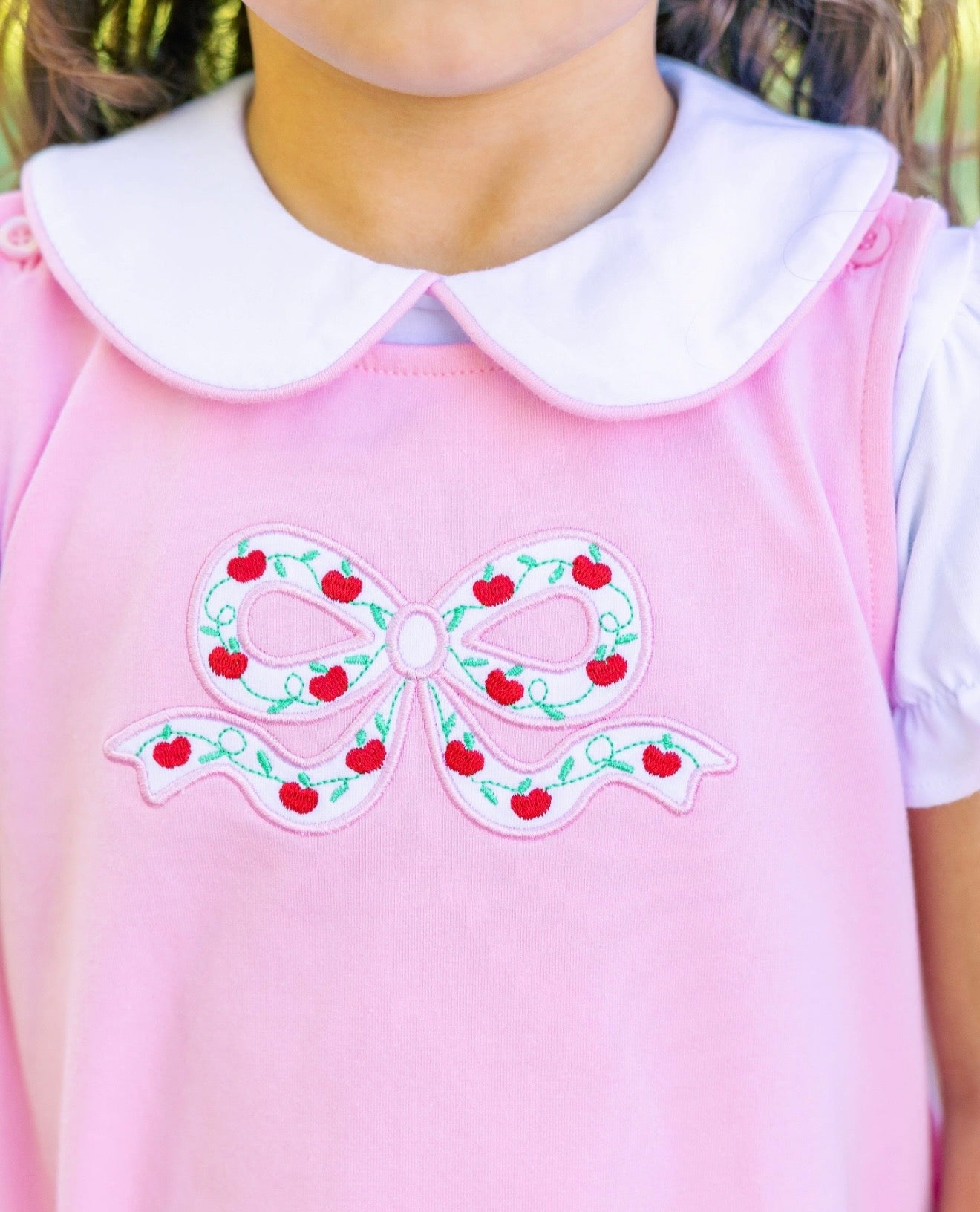 PREORDER-this item ships middle of July! Cute to the Core Girls Scallop Jumper Set