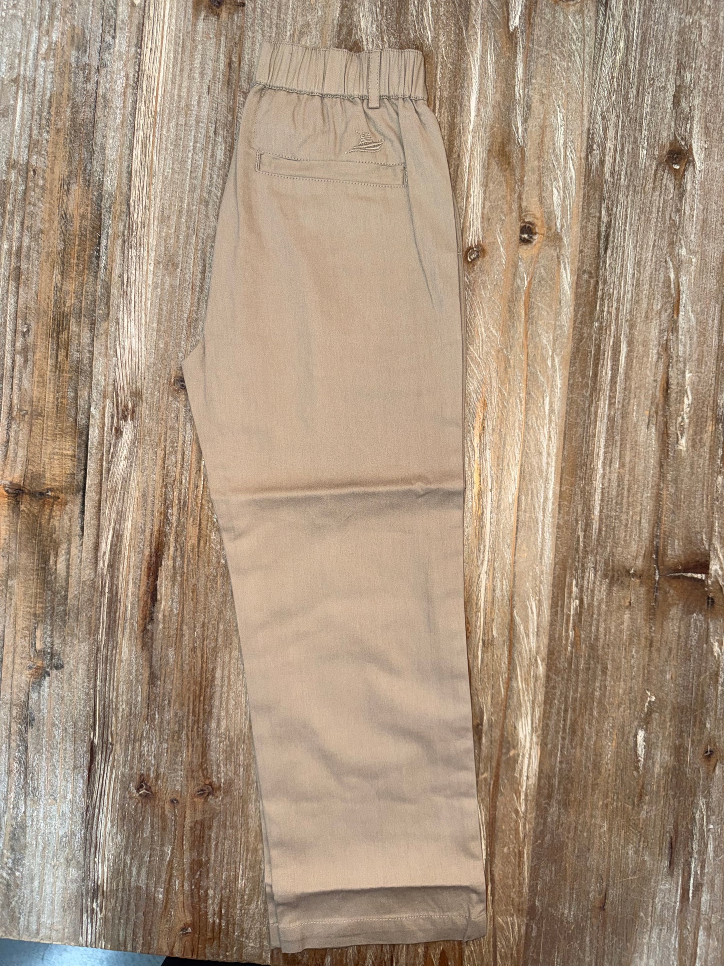 Khaki Elastic Boys Pants