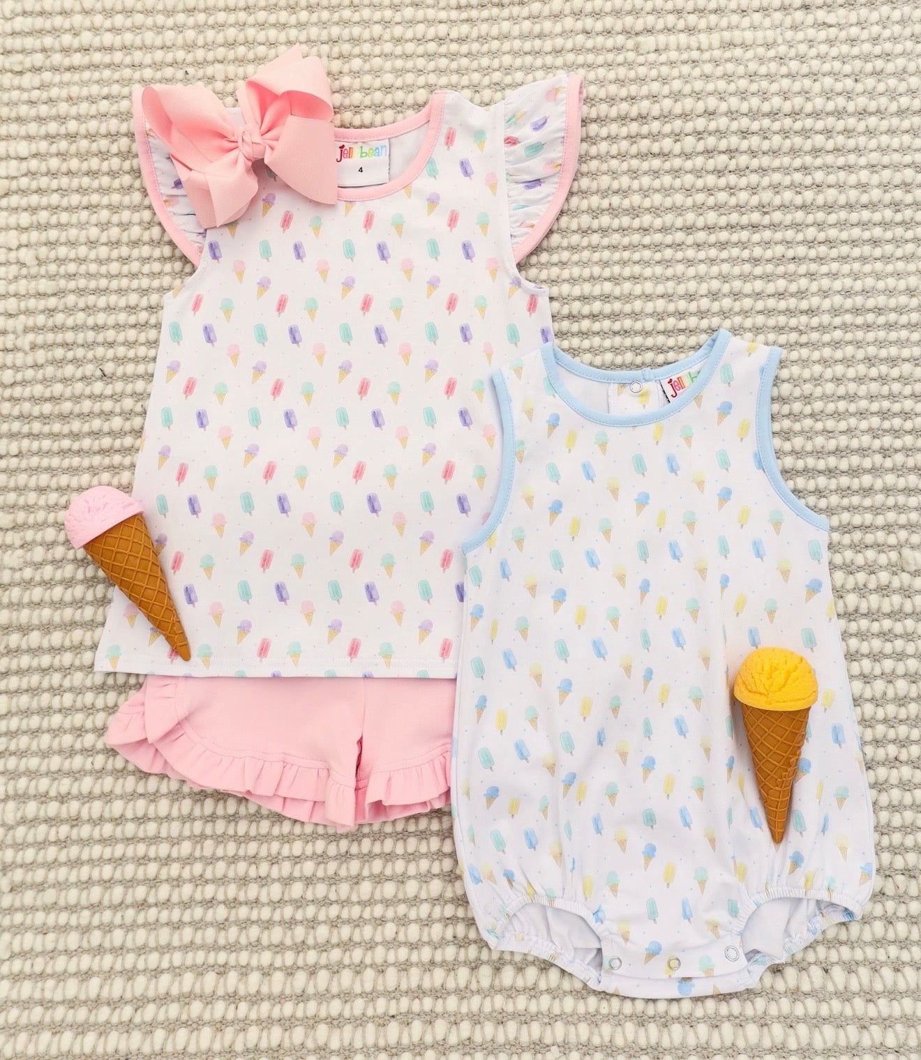 Summertime Sweets Girls Flutter Short Set