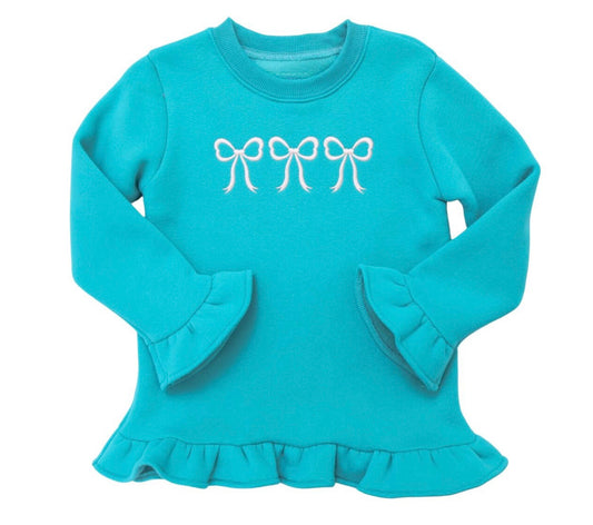 Bow Girls Ruffle Sweatshirt