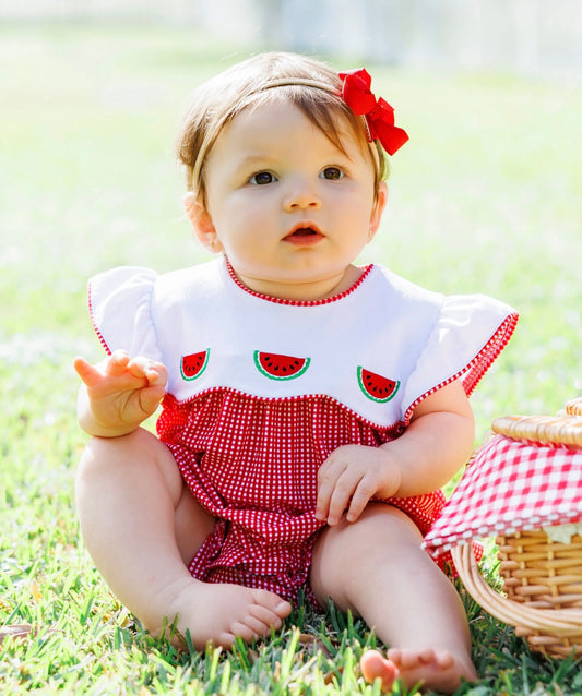 Watermelon Scallop Girls Bubble