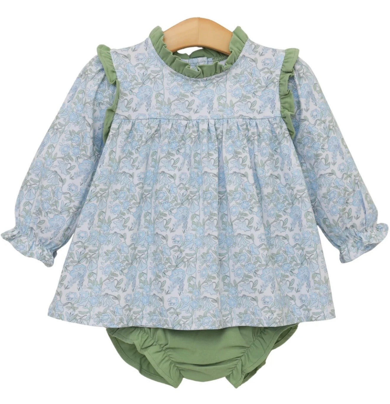 Basin Floral Hallie Girls Diaper Set