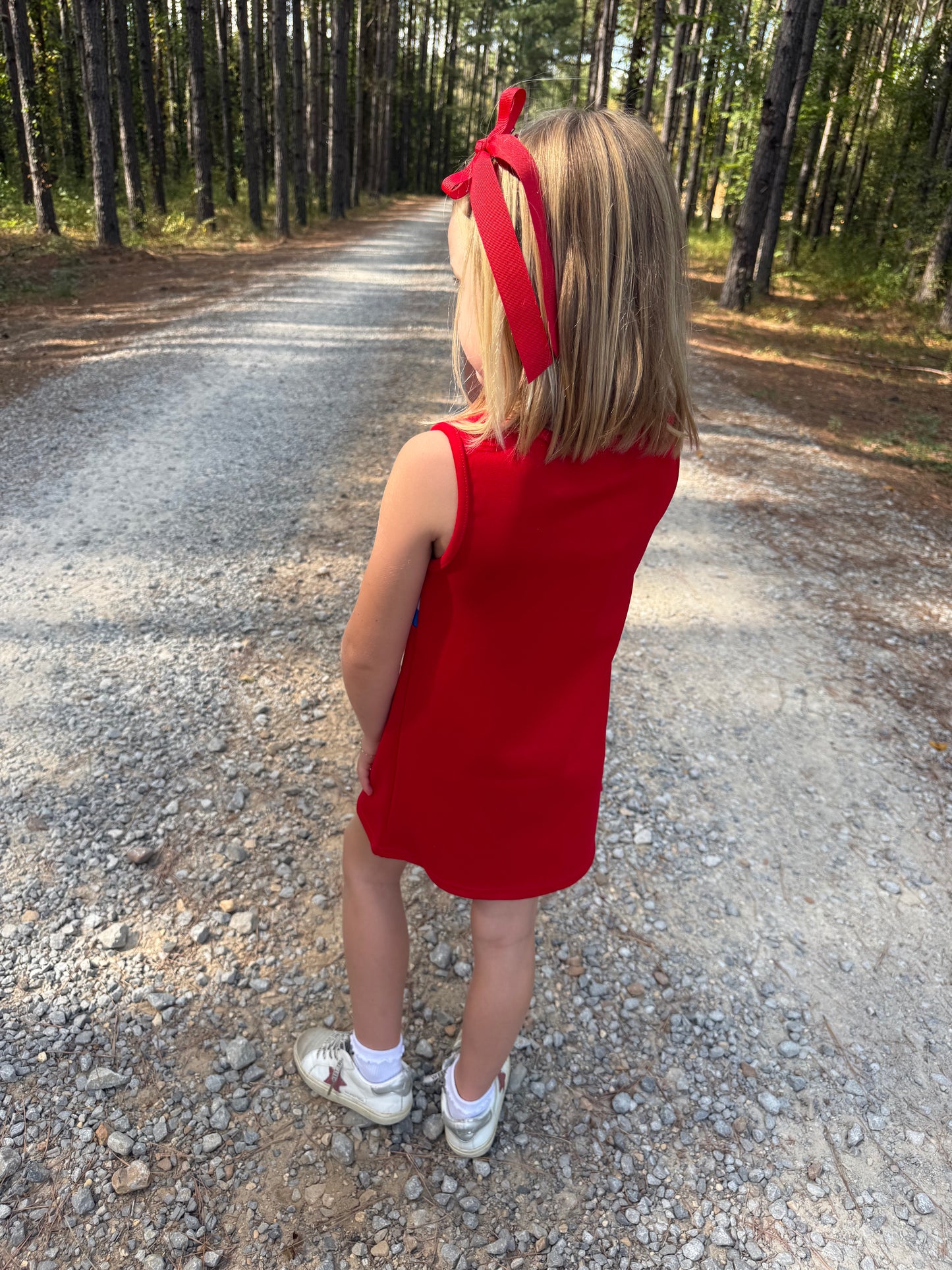 The Classic Cheer Dress- Ole Miss Bright Red (size up— these run short)
