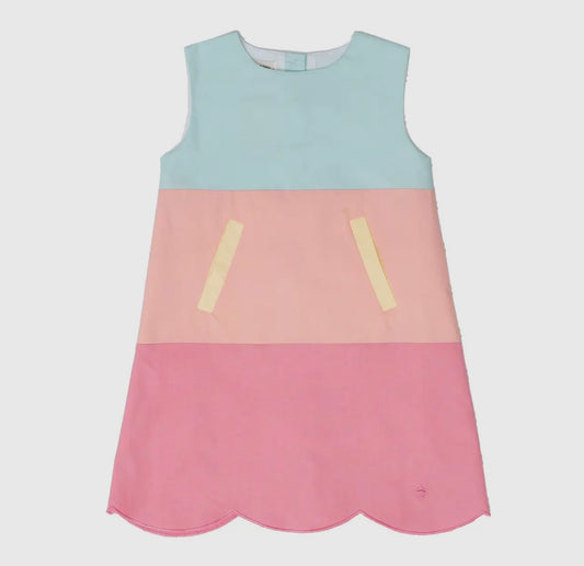 Piper Sorbet Girls Color Block Dress