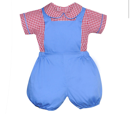 Jamie Boys Red/Blue Romper