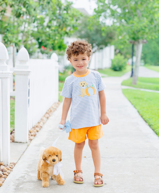Pumpkins & Paws Boys Short Set