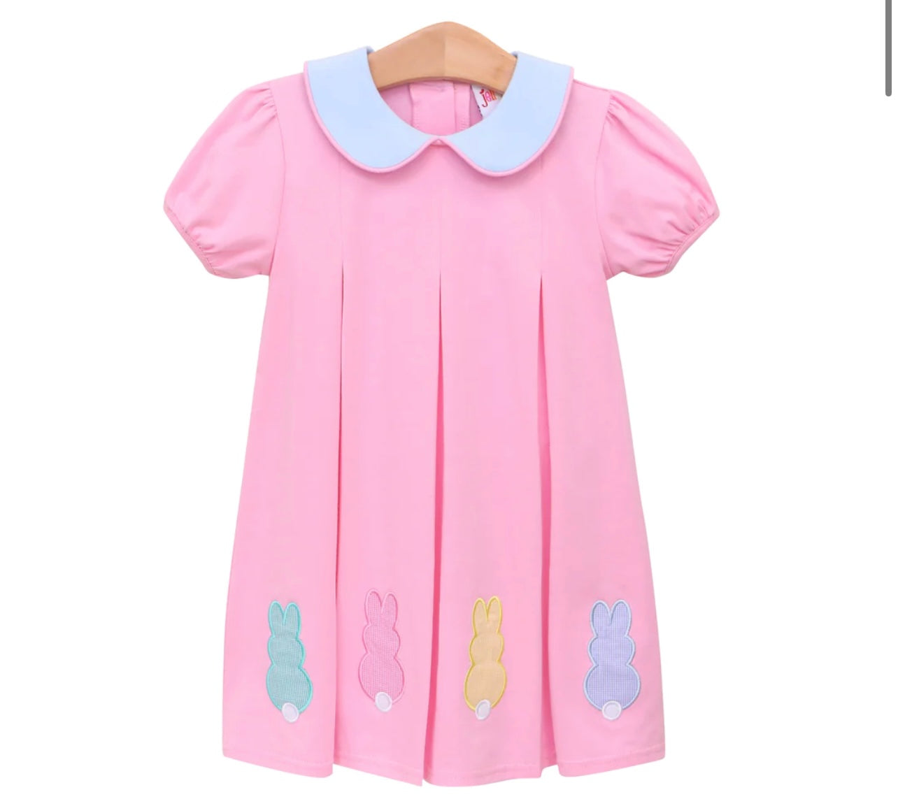 Pink Bunny Girls Pleat Dress