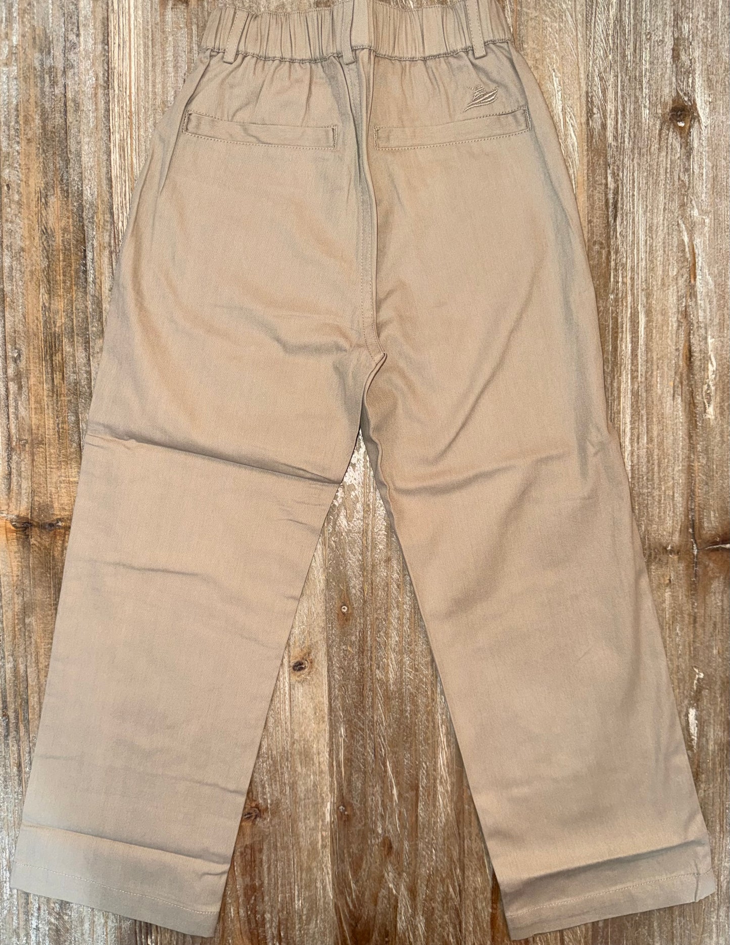 Khaki Elastic Boys Pants