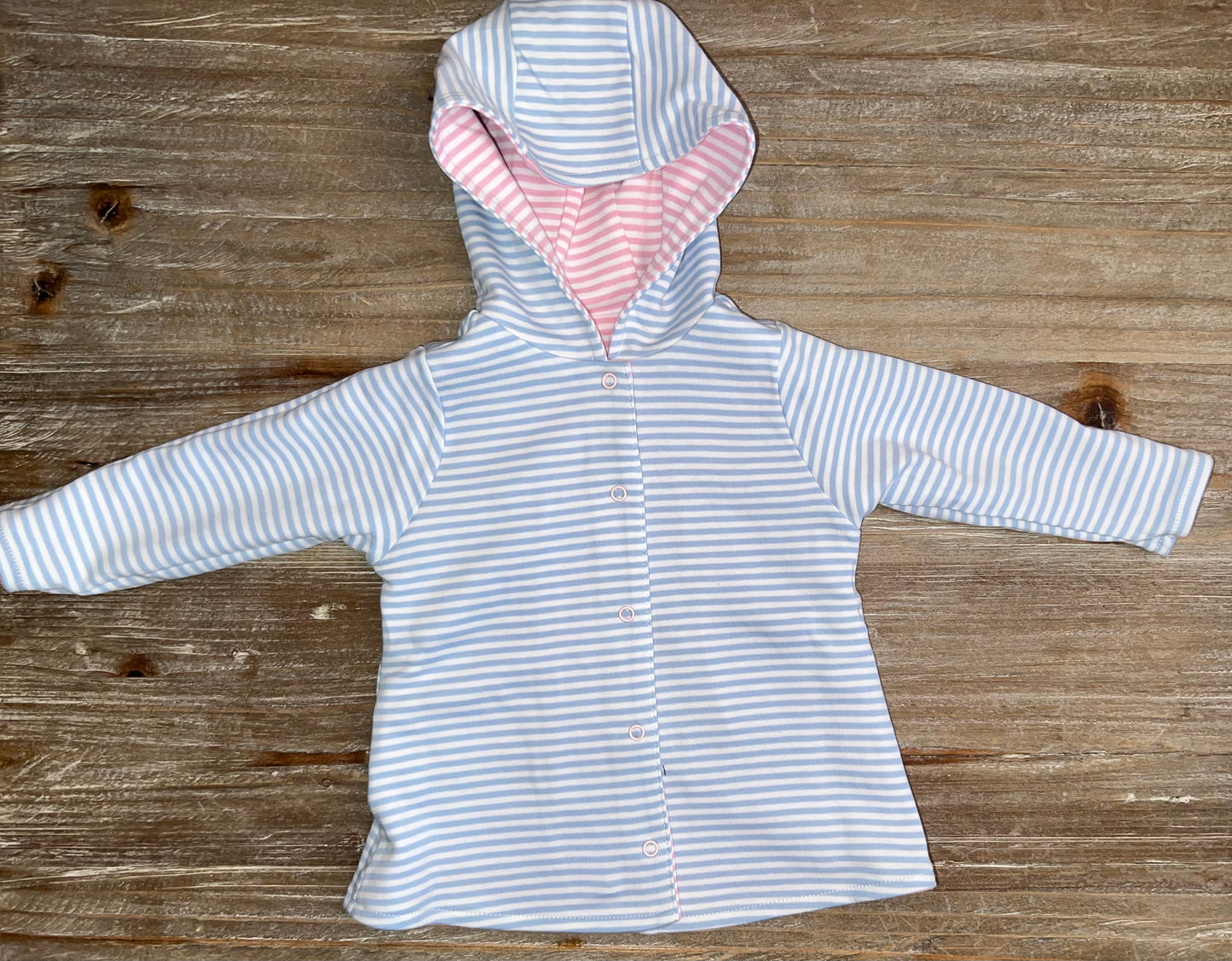 Squiggles Pink/Blue Stripe Reversible Girls Jacket