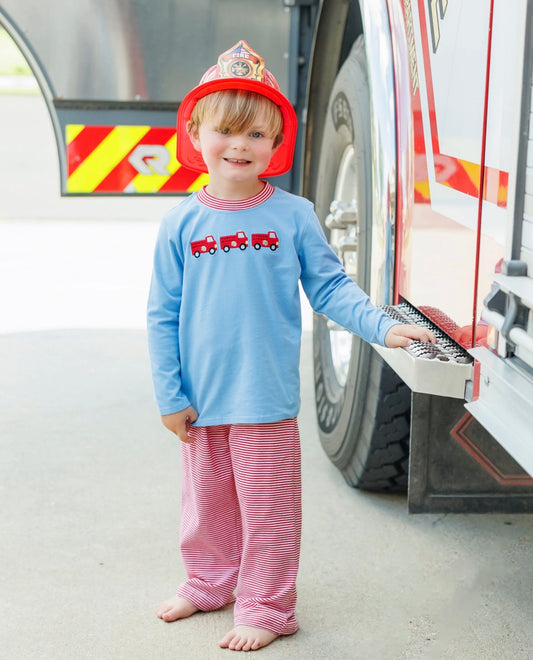 Sound the Siren Fire Truck Boys Pant Set