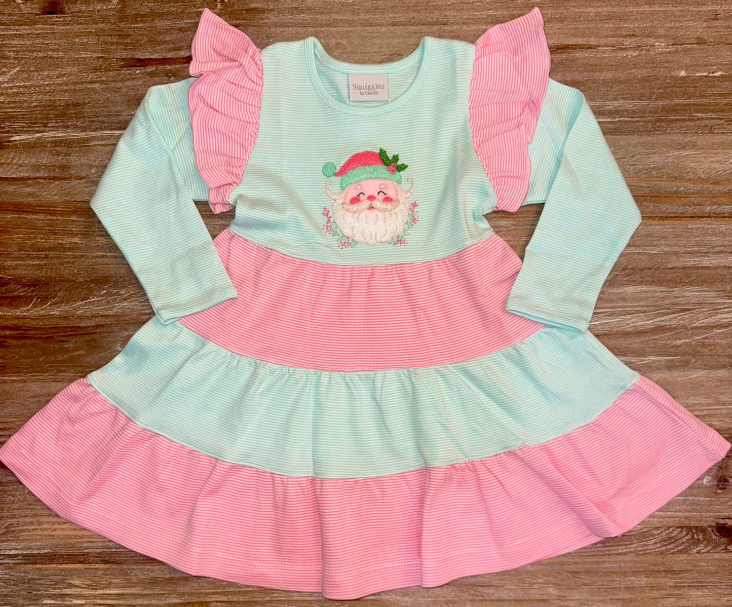 So Sweet Santa Girls Tiered Dress