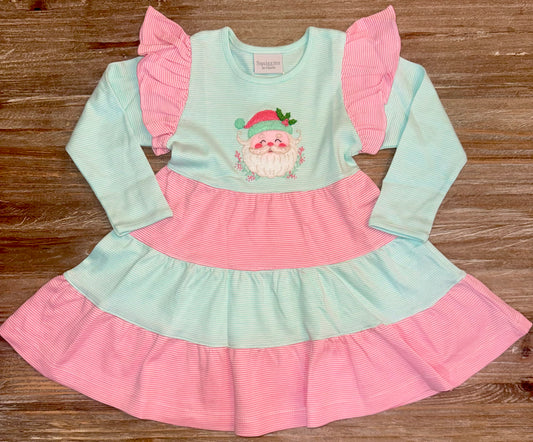 So Sweet Santa Girls Tiered Dress