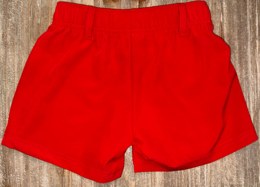 Red Boys Performance Play Shorts